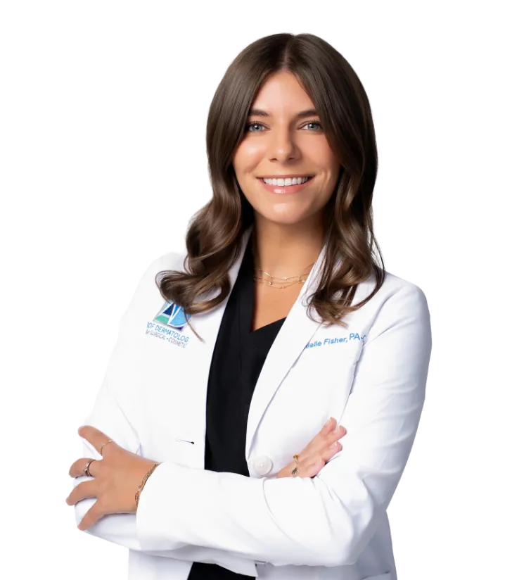 Silhouette of a dermatologist or medical professional, representing expert skin care and dermatology services.