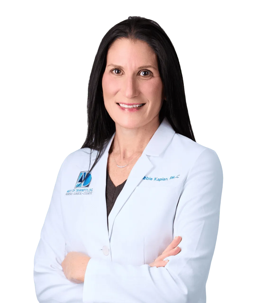 Dermatology specialist in a white coat at a skincare clinic, providing expert medical and cosmetic skin treatments.