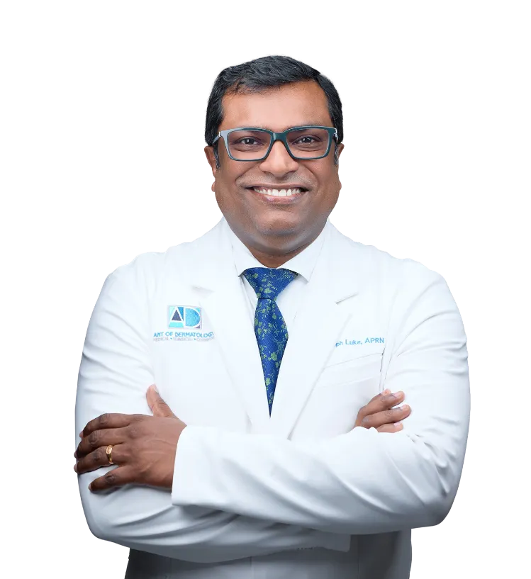 Silhouette of a dermatologist or medical professional, representing expert skin care and dermatology services.