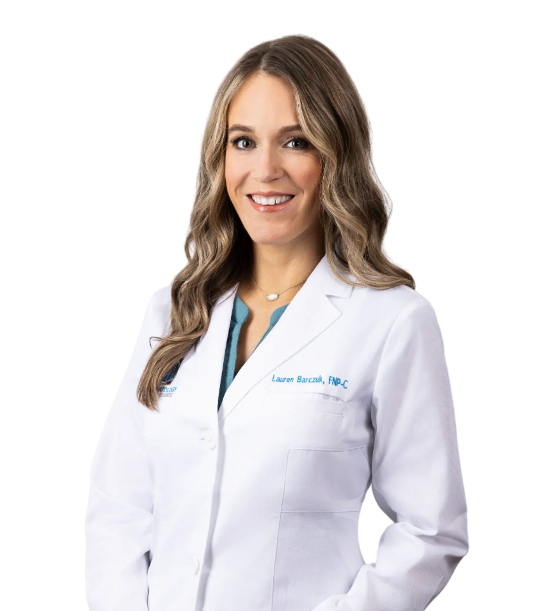 Professional dermatologist in a white coat, smiling and ready to provide expert skincare treatments.